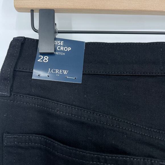 J.Crew Factory Flare Crop Black Jean in all-day stretch Mid Rise Size 28 NWT - Picture 7 of 7